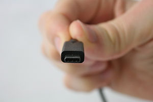 Photo showing a USB Type-C cable connector