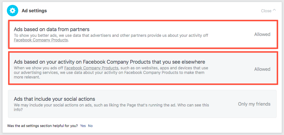 Off-Facebook Activity - Ads Settings